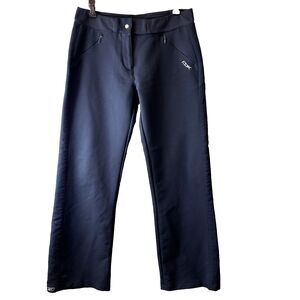 Vintage RBK Reebok Women's Black Athletic Truck Ankle Zip Flared Pants Sz S